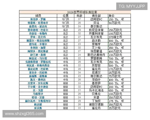 2026世界杯E组球队身价排行榜